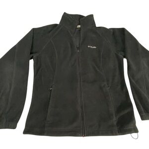 Columbia Women's Black Benton Springs Fleece Full Zip Jacket Pockets Size Large